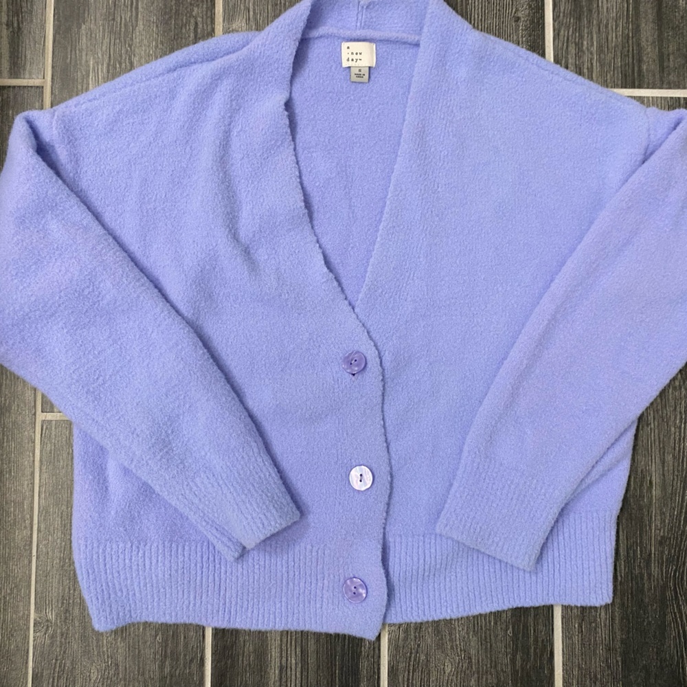 Target A New Day Lavender Button Cardigan Size S Womens Soft Comfy Cottagecore